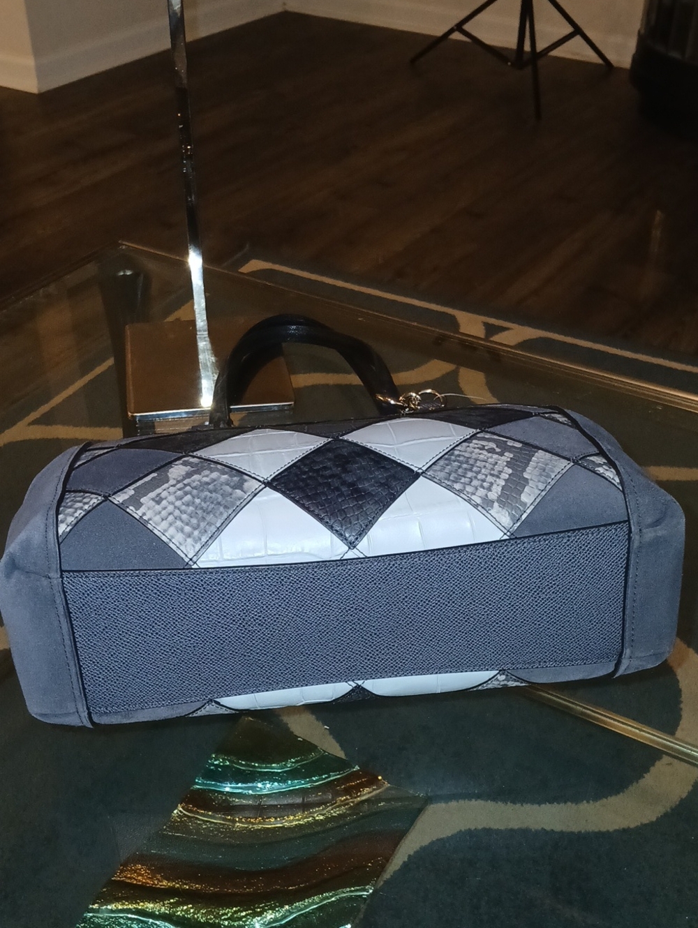 Coach Brooke Carryall Patchwork Leather & Suede Shoulder Bag - Picture 8 of 13